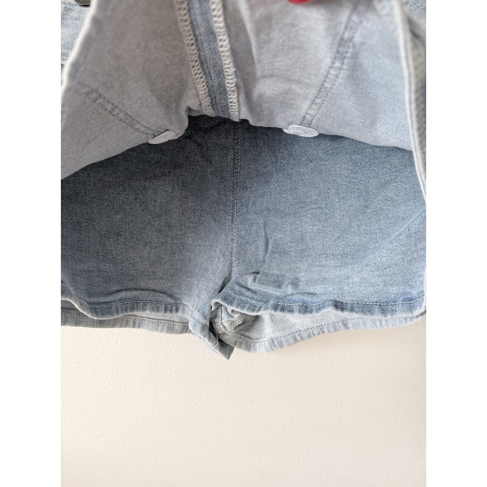 Women's Madden NYC MINI Skirt Shorts, Skort Denim Hoop Belt Size S Y2K - Picture 2 of 7